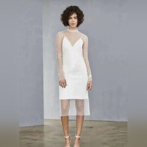 Amsale 'Little White Dress' LW131 Sequined White Bridal Dress (Dress Only)
